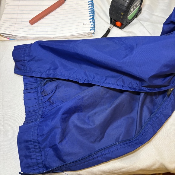 Vintage Nike Parachute Pants Mens Large Blue Drawstring Silver Tag Ankle Zip - Picture 4 of 10